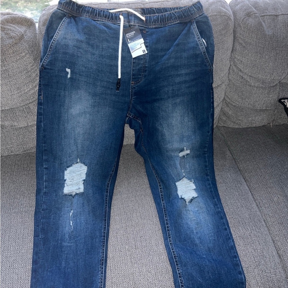 Primark Men’s Stretch Denim Pull on Jogger Sz large